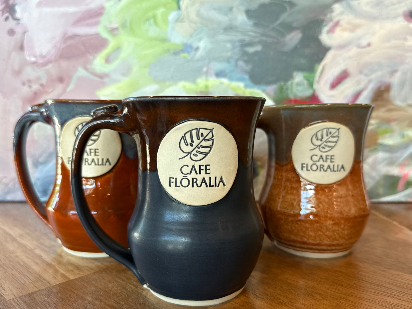 Handmade Cafe Floralia Ceramic Mugs